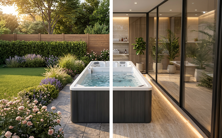 Swim Spa vonku aj vnútri